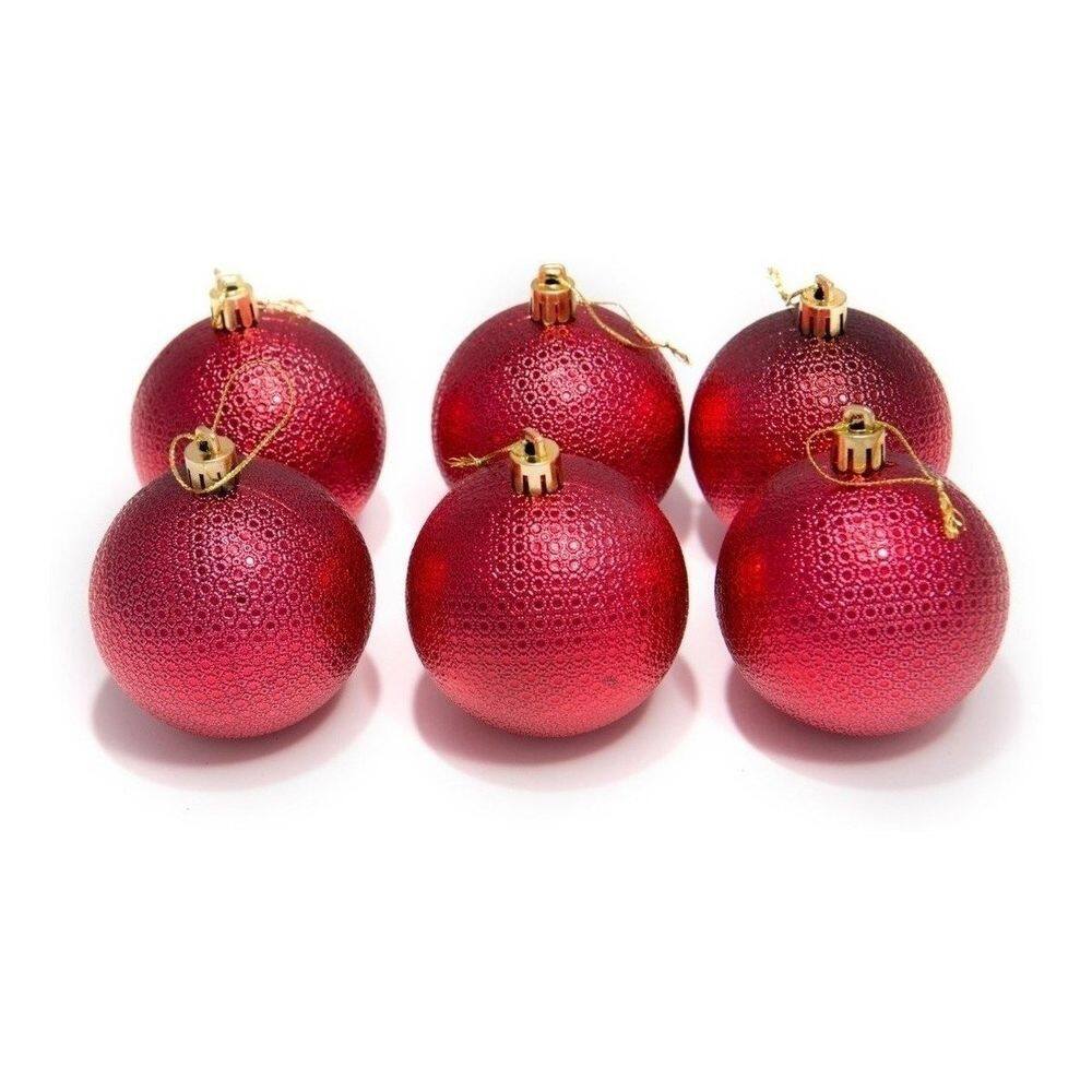 Kit 36 Bolas Natalinas Enfeite Árvore de Natal 6cm Vermelho