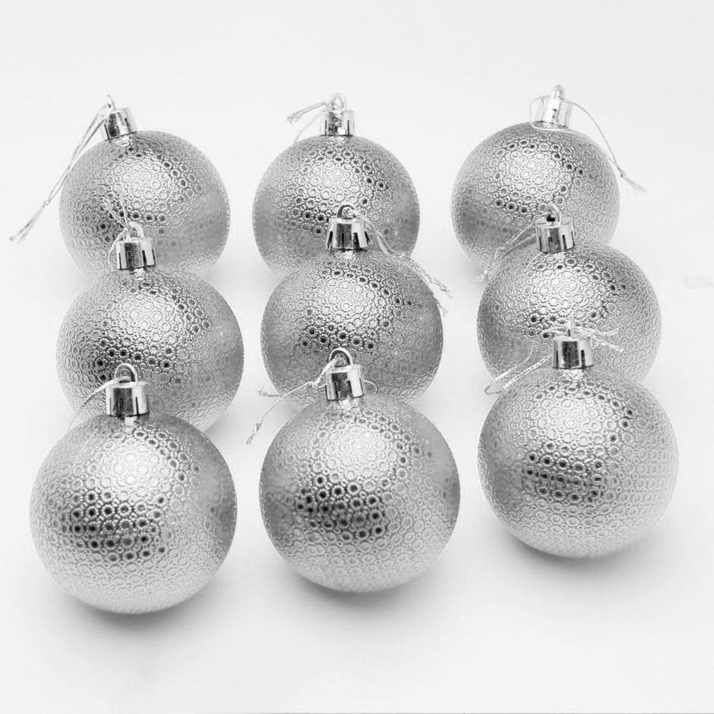 Kit 36 Bolas Enfeite Natalino Árvore Natal 60mm Prata