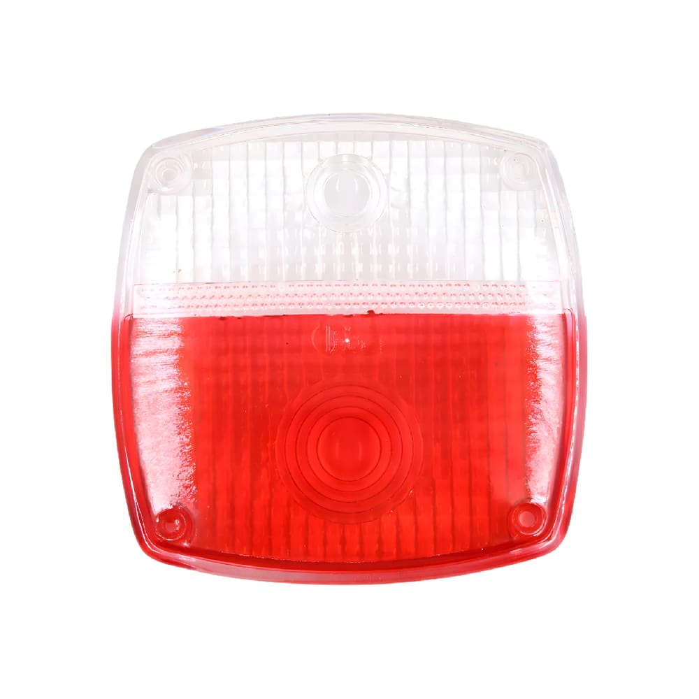 Lente Lanterna Quadrada Randon Bicolor Vermelho E Cristal