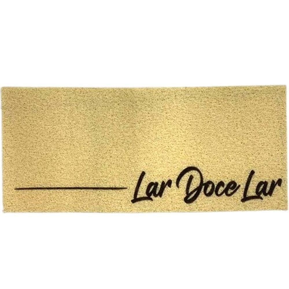Tapete Capacho Para Porta Vinil 30x70cm Lar Doce Lar Line