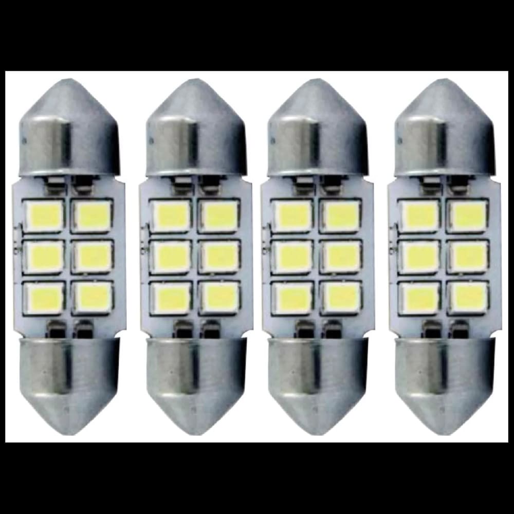 4 Lampadas Led Torpedo 36mm 24v Branco