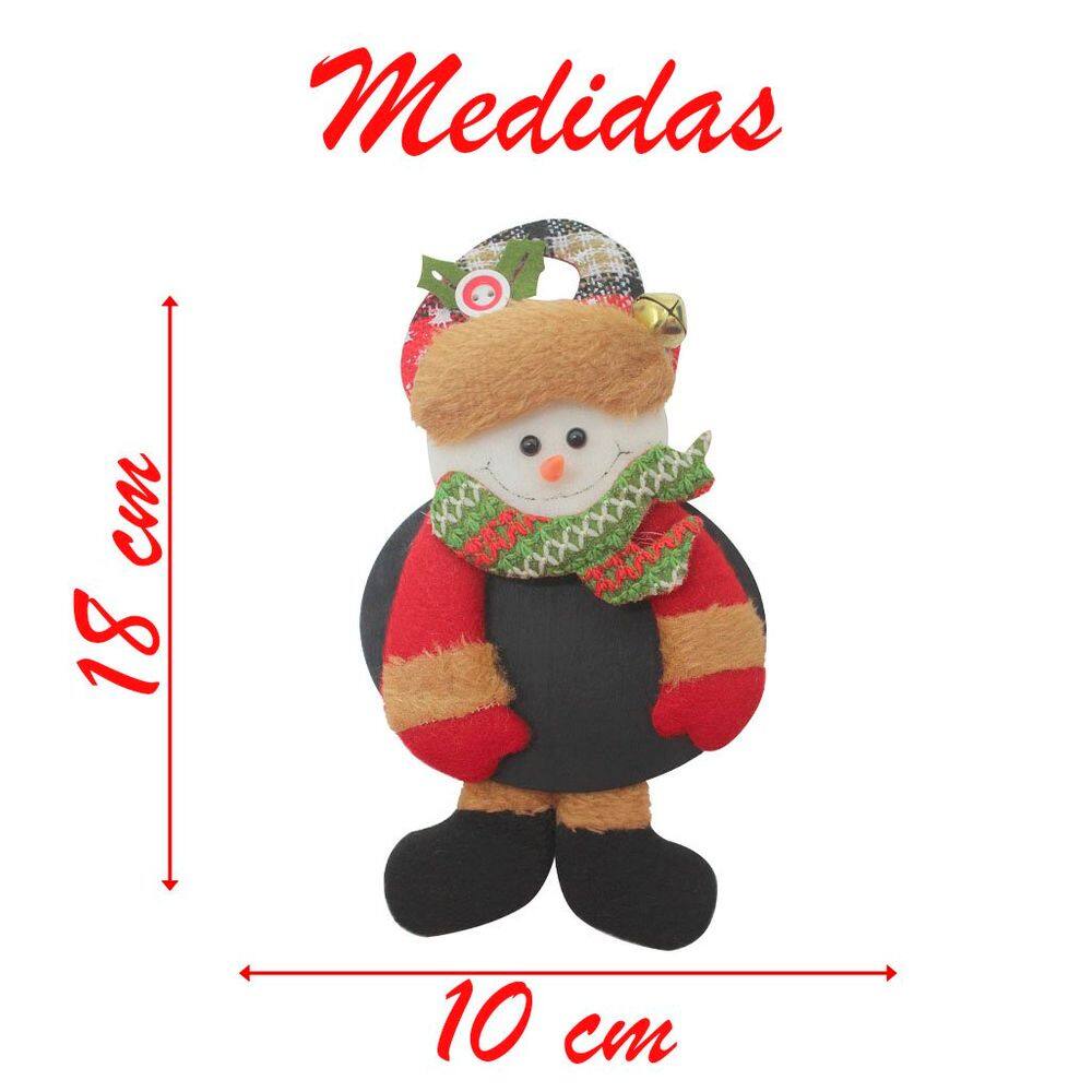 Kit 4 Enfeites De Natal Com Lousa Boneco De Neve 18cm