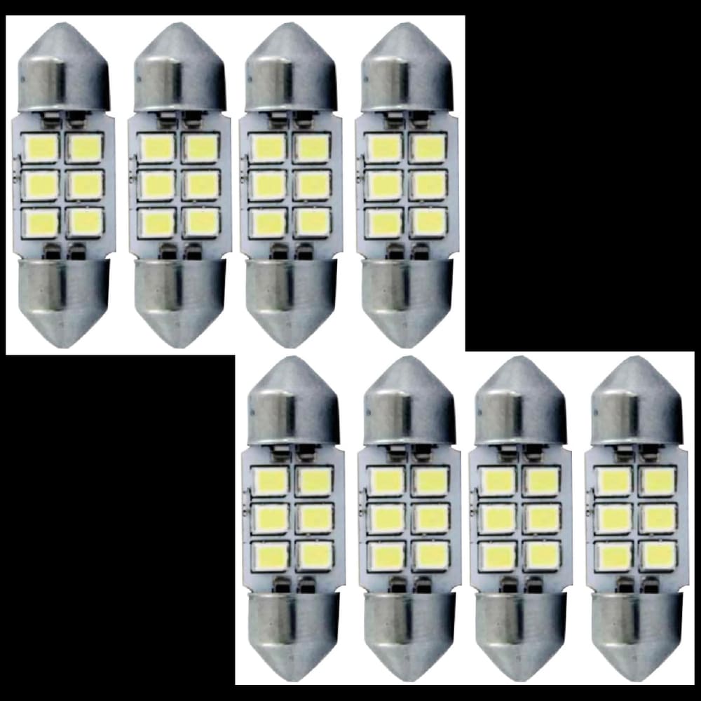 8 Lampadas Led Torpedo 36mm 24v Branco