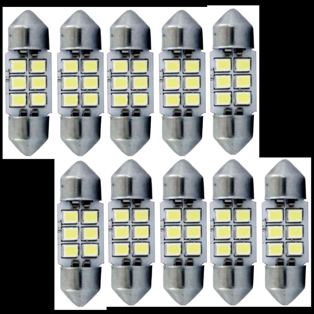 10 Lampadas Led Torpedo 36mm 24v Branco