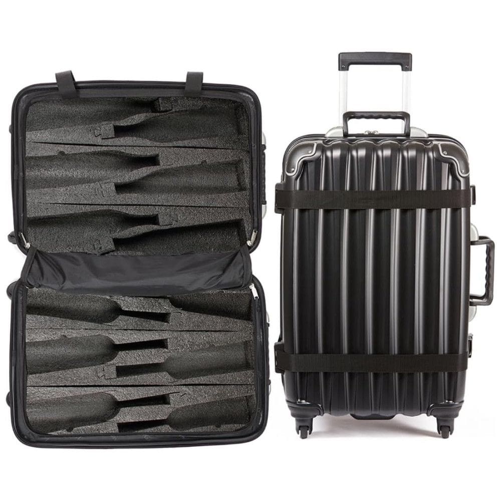 Mala de Transporte para Vinhos até 12 Garrafas, VINGARDEVALISE VGV05GRANDE, Preto