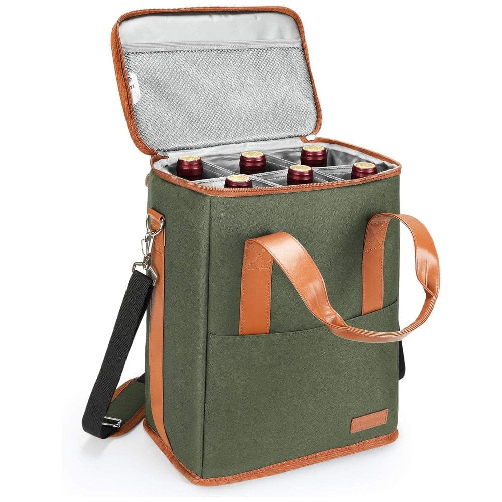 Tirrrina Bolsa Térmica Para Transporte de Vinhos até 6 Garrafas, TIRRINIA, Verde