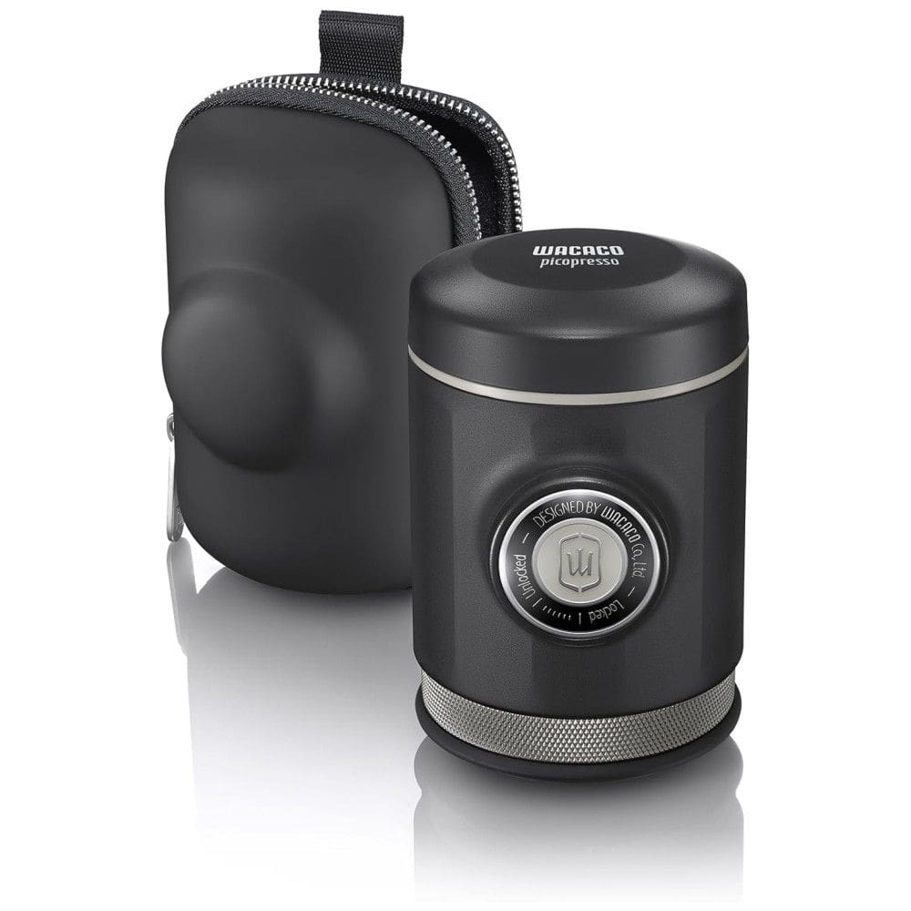 Cafeteira Elétrica Programável Picopresso Mini Expresso Manual Portátil com Estojo Protetor, WACACO, Preto