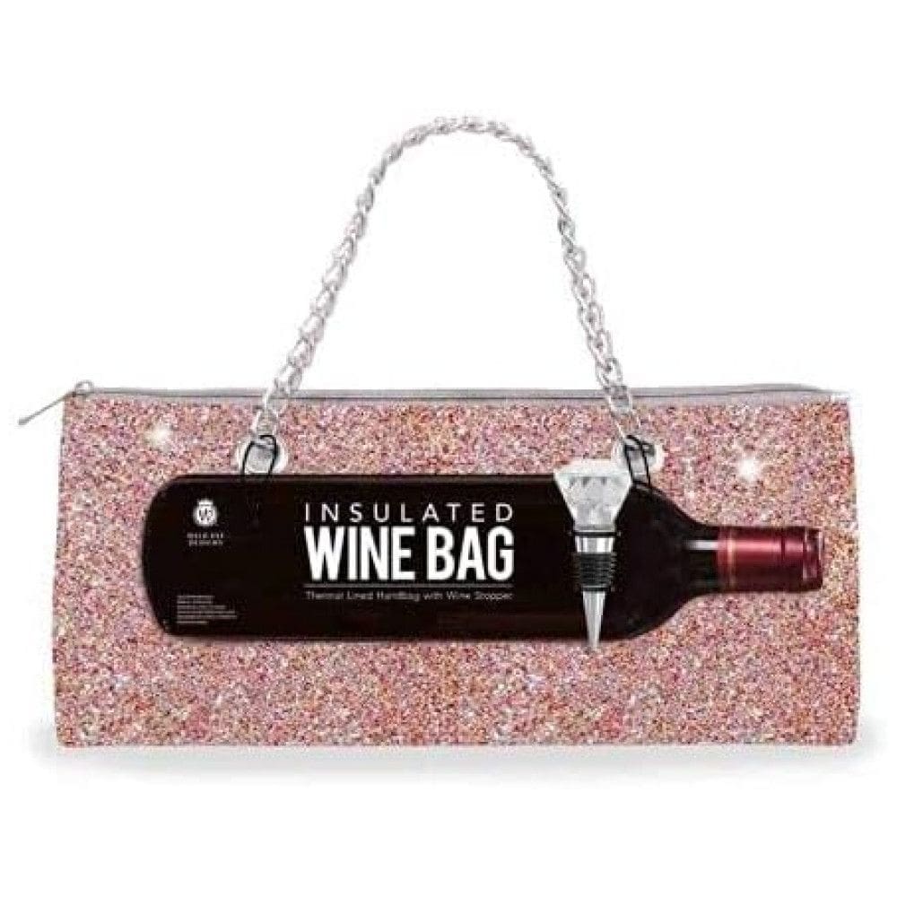 Bolsa Térmica Para Transporte de Vinhos Wild Eye Designs até 1 Garrafa, Rosa