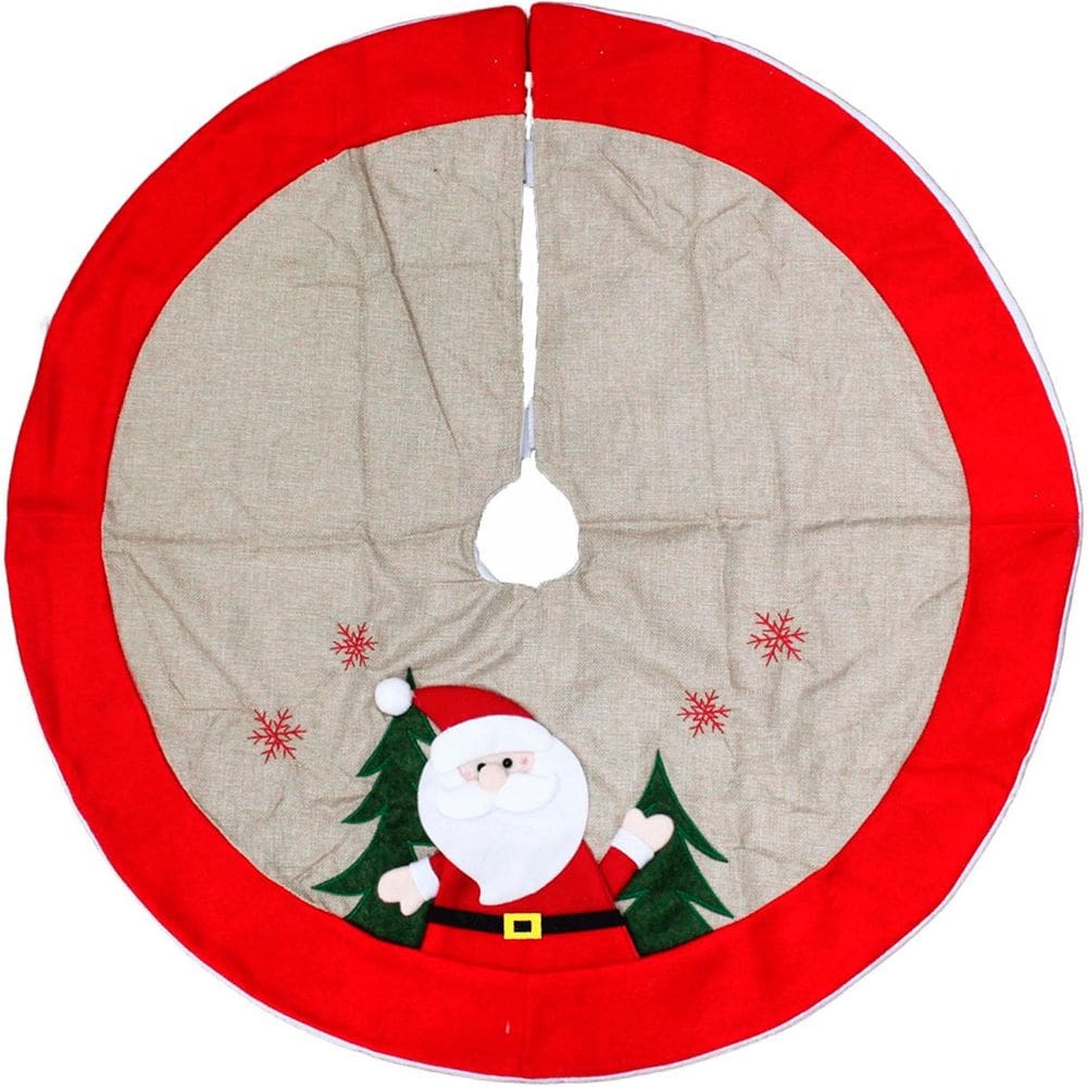 Saia De Árvore De Natal Temática Papai Noel Natalino De 90cm