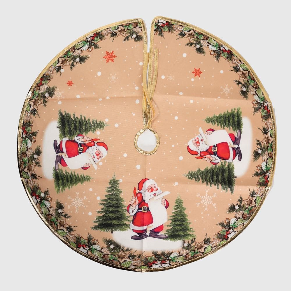Saia Para Árvore de Natal Temática Papai Noel 90cm