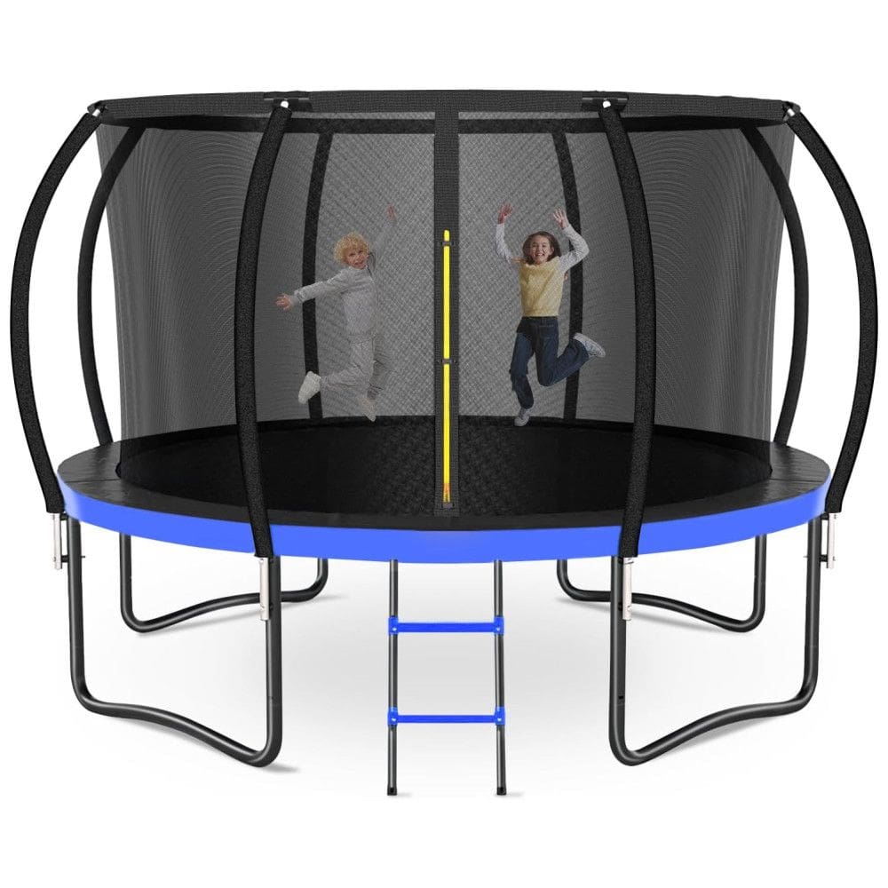 Cama Elástica Reforçada até 204 kg, Tamanho 4,26 Metros, Zevemomo, Azul