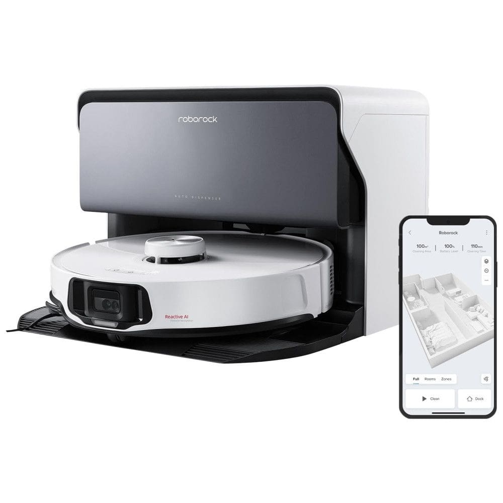 Roborock S8 MaxV Ultra: Aspirador Robô e Esfregão com Abastecimento e Drenagem Automáticos, Design FlexiArm, Lavagem e Secagem Automáticas.