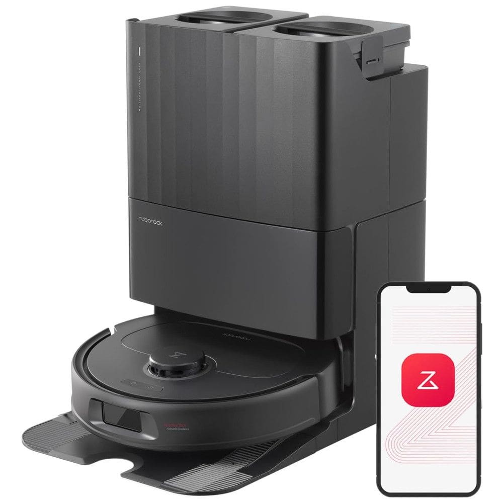 Aspirador Robô e Esfregão Roborock Qrevo Plus com Design FlexiArm, Auto Limpeza, Esfregão de Borda, Tecnologia de Evitação de Obstáculos,