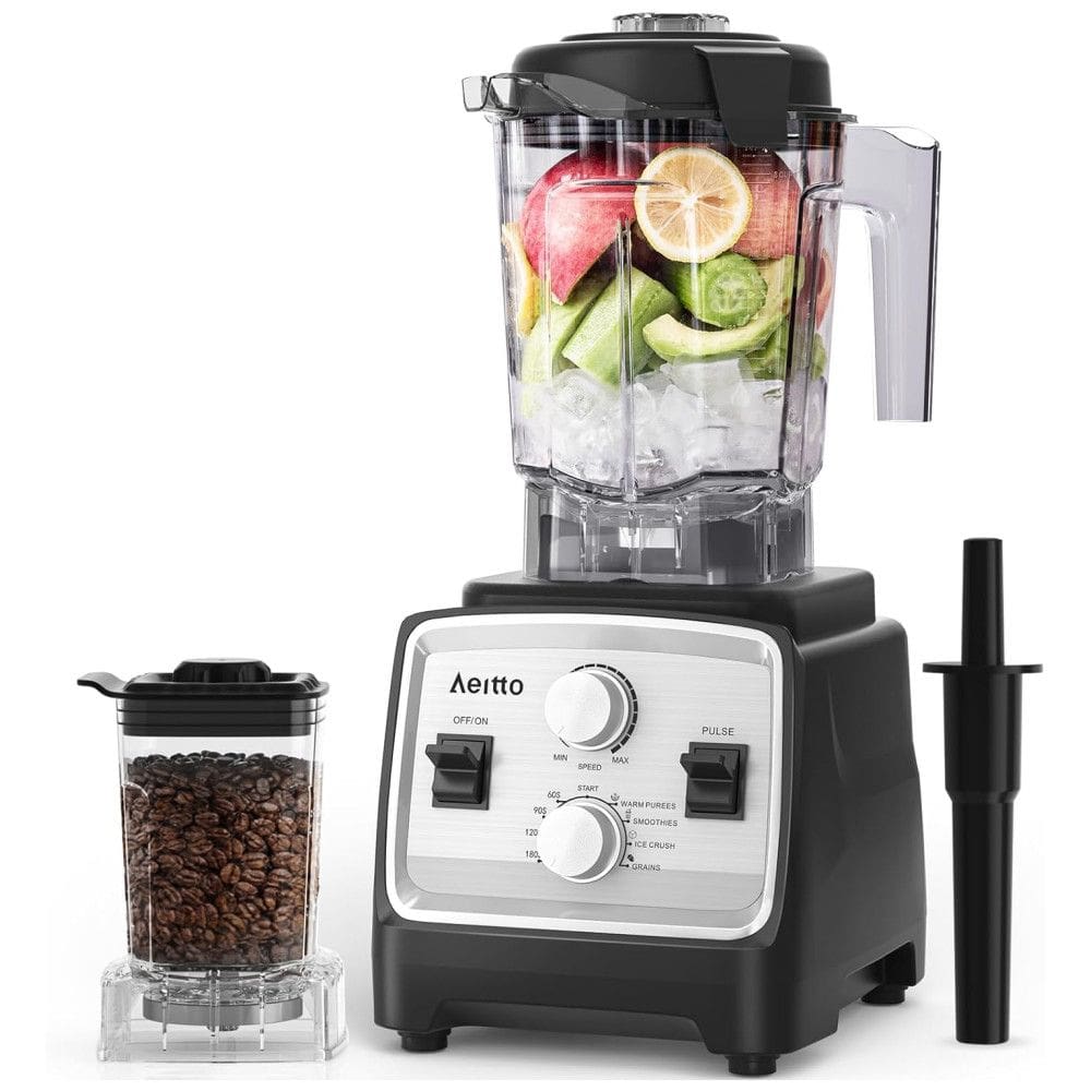 Liquidificador Potente Aeitto com 1,8 kW e Jarra de 2,01 L - Kit Mixer e Moedor 2 em 1 - Ideal para Sucos, Vitaminas e Receitas