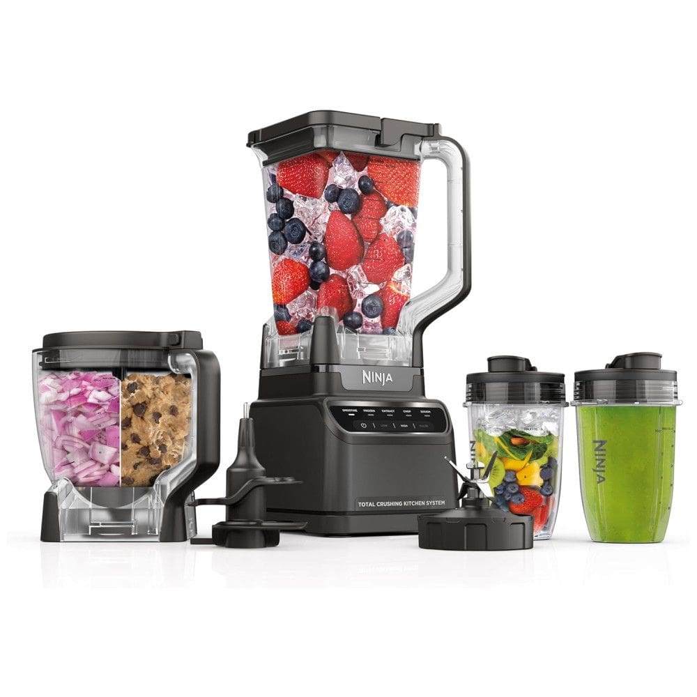 Mixer Ninja, Multiuso para Sucos, Congelados, Molhos, Jarra de 2 Litros, Processador, Copo de 500ml, 1000W de Potência.