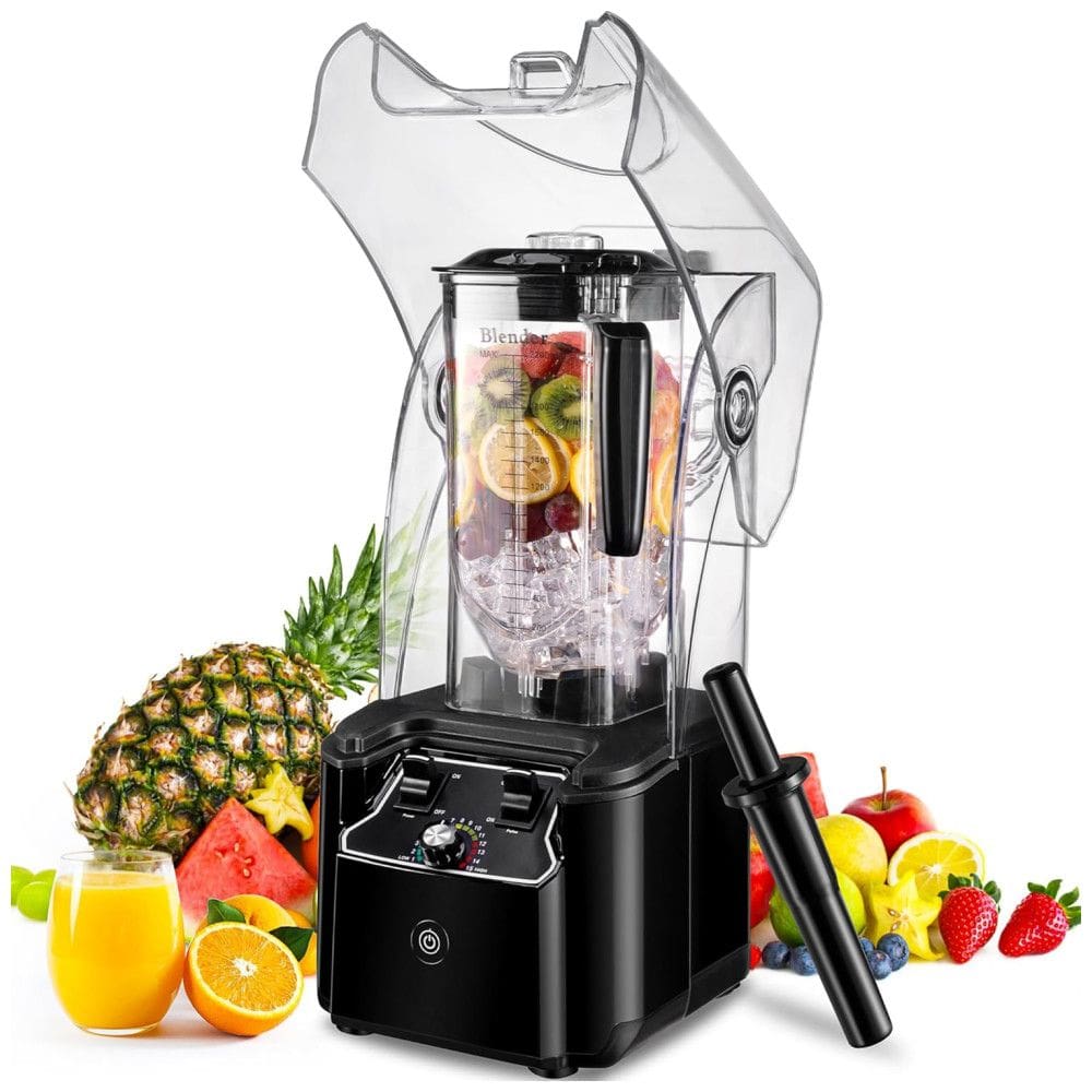 Liquidificador Profissional para Sucos 2,2 kW com Redução de Ruído, 2,2 L, 15 Velocidades, Lâmina de Aço Inox 6 Pontas, Durável,Oliboni
