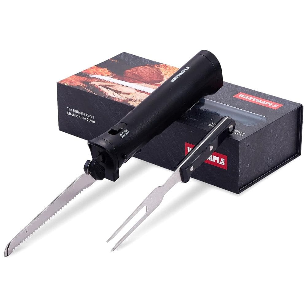 Facas Elétricas Recarregáveis Wanvoapls com Trava de Segurança e Lâmina Versátil de Pão - Ideal para Cortar Carnes e Queijos sem Esforço na