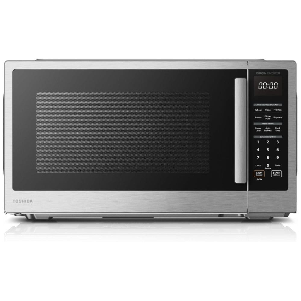 Micro-ondas Bancada TOSHIBA c/ Sensor Cozimento, 6 Menus Automáticos, Inversor, Trava Segurança Infantil