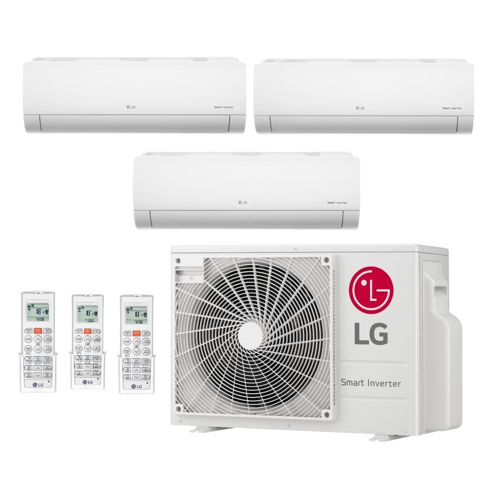 Ar Condicionado Multi Split Inverter Hi Wall LG 21000 BTUs (2x7000+12000) Quente/Frio Z3UW21GFB1.AWGZBR1 - 220V