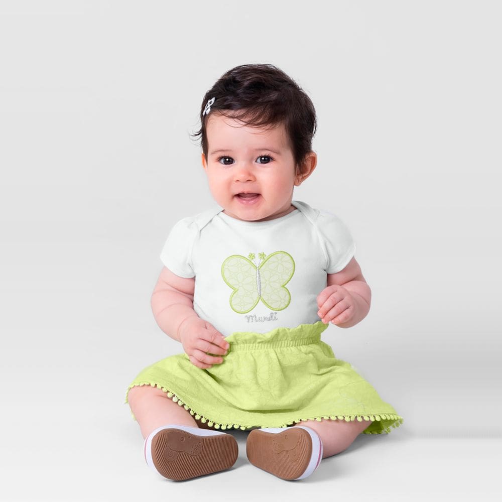 Conjunto infantil menina com body e saia Mundi