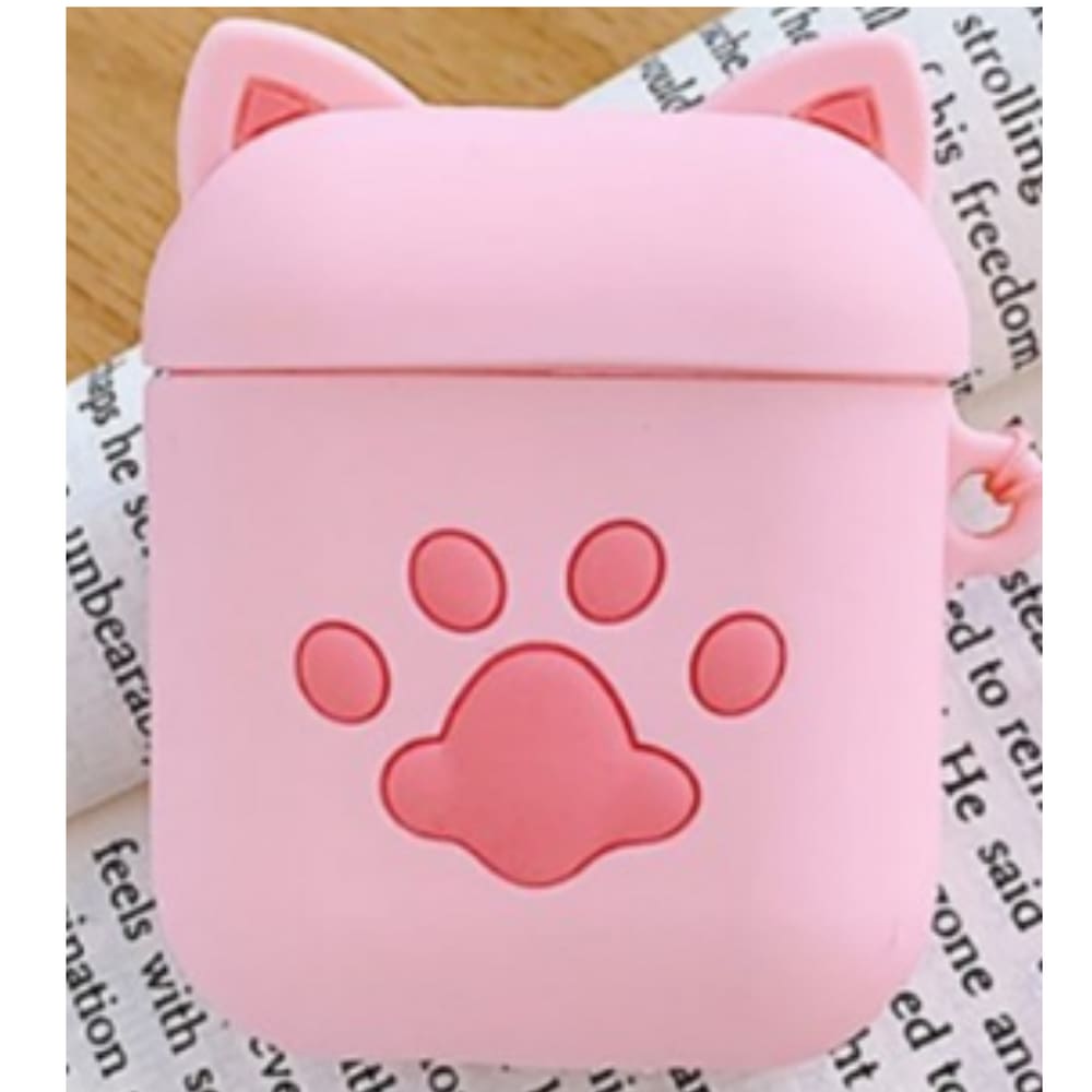 Capa Case Fone de Ouvido Sem Fio Pata Rosa Silicone