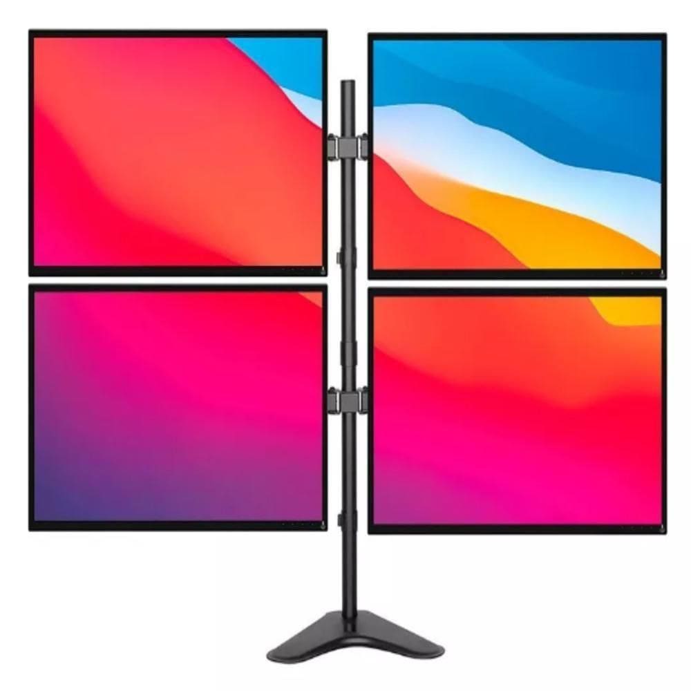 Suporte 4 Monitores Articulado Profissional Ajustável Ergonômico Home Office 15 A 32 Polegadas 40kg Jogos Game