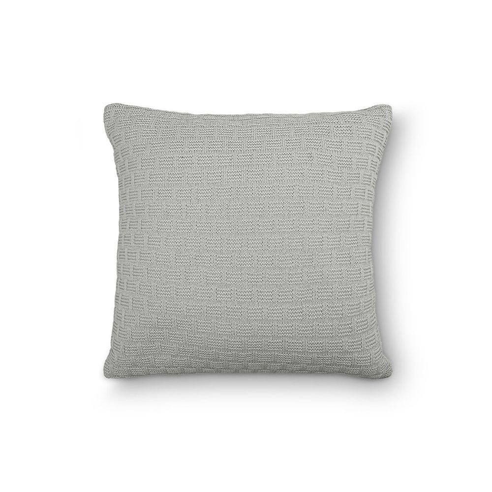 Capa De Almofada Decorativa Tricot Golden Com Zíper Prata