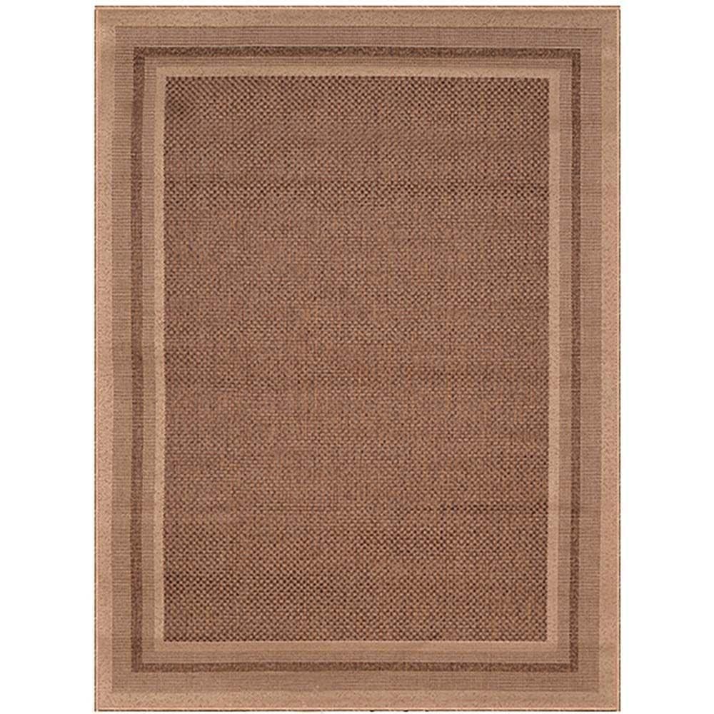 Passadeira Eco Nature Moldura 87 Bege Marrom 0,57x1,80m