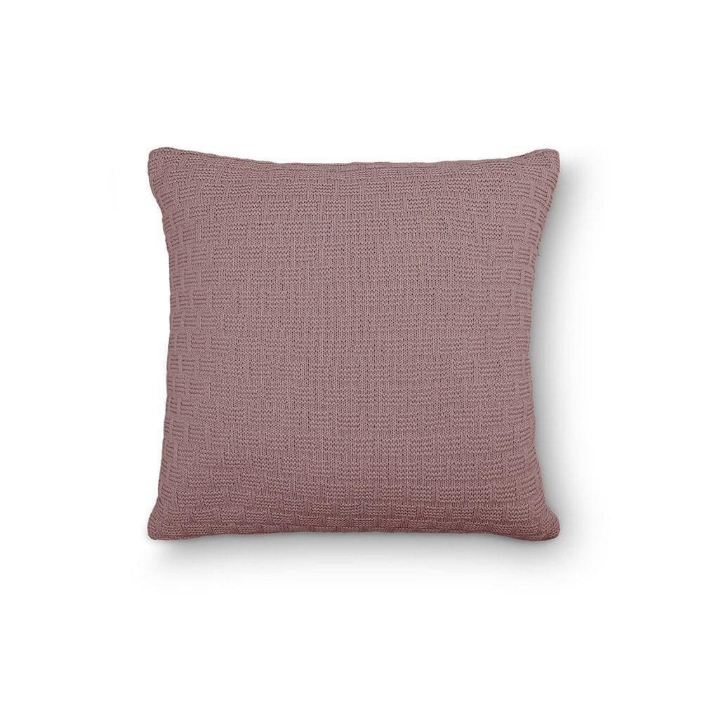 Capa De Almofada Decorativa Tricot Golden Com Zíper Rosa Místico