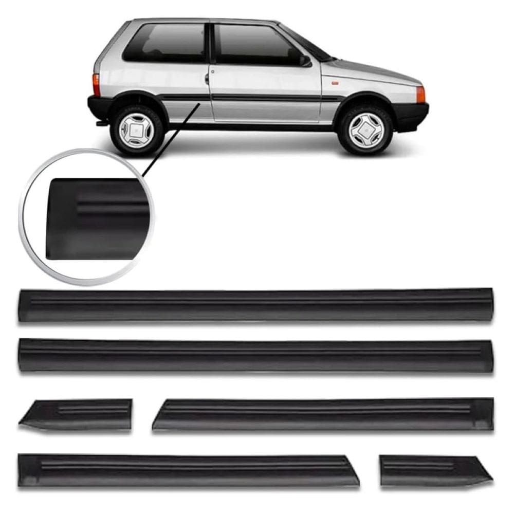 Friso Lateral Preto Uno 2 Portas 1988 a 1994