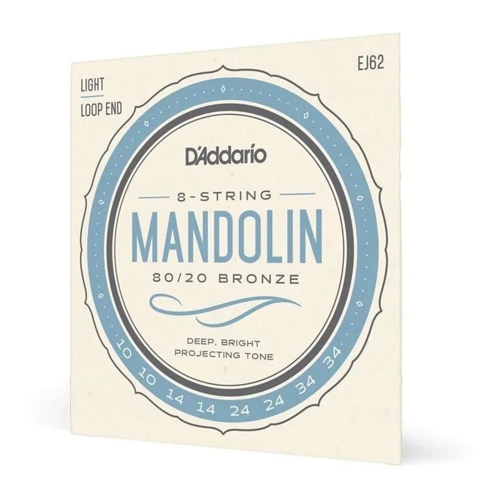 Encordoamento Para Bandolim D`Addario Leve Ej62 8 Cordas