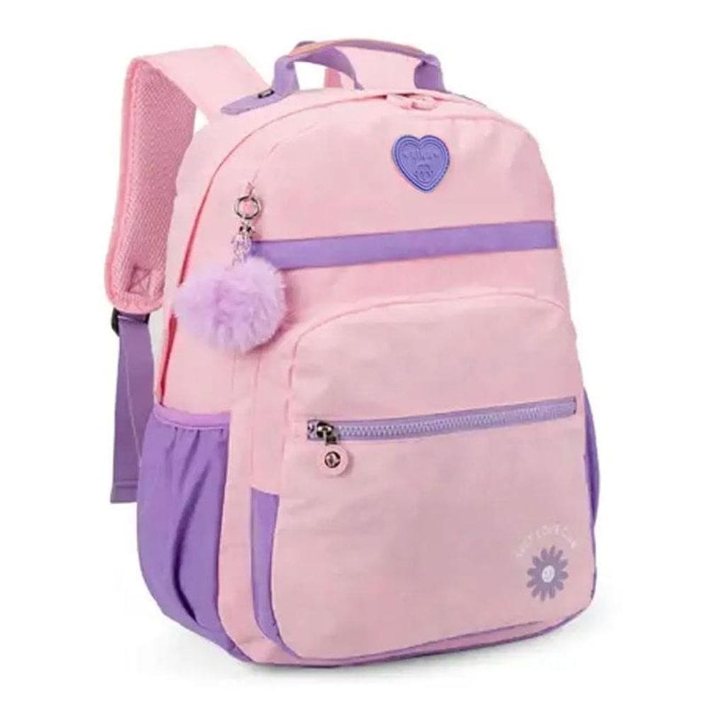 Mochila Escolar Infantil KK24M14 Rosa - Kika