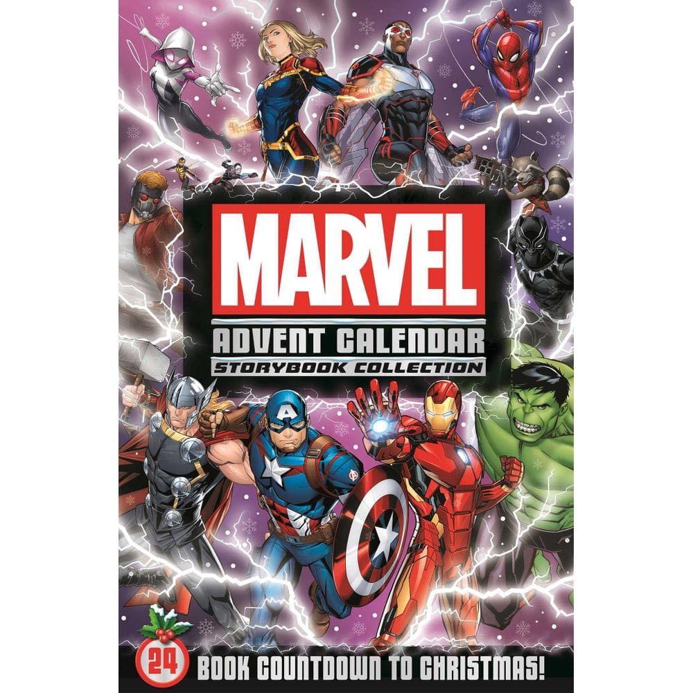 Calendário do Advento, coleção de livros de histórias da Marvel, 24 livros