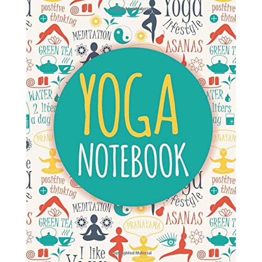 Caderno de ioga, diário de 100 páginas pautadas com citações inspiradoras