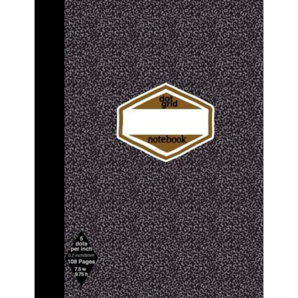 Livro de composição de caderno Dot Grid Diário de 5 mm