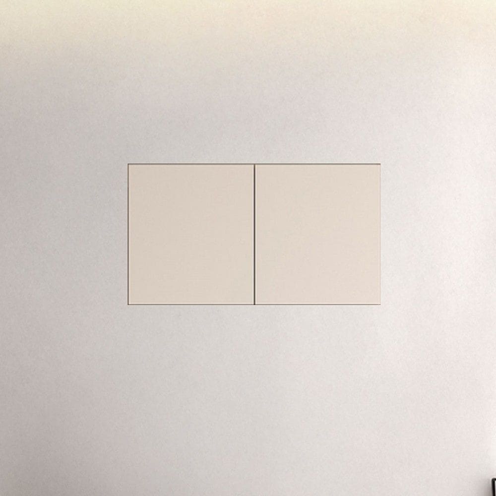 Armário Aéreo para Quarto Maleiro Luna 2 Portas Freijó/Creme - Politorno