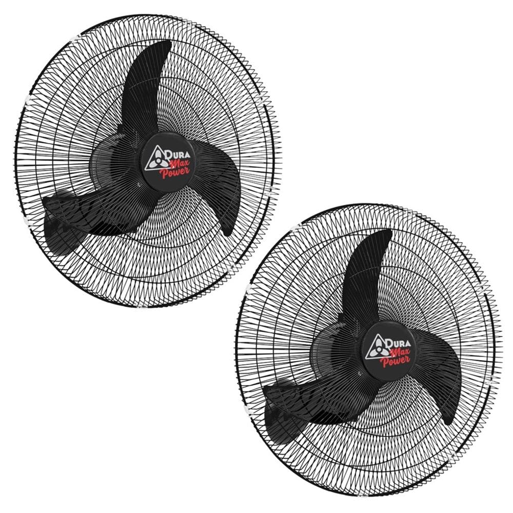 Kit 2 Ventiladores Oscilante De Parede 60 Cm Com 120 Fios Dura Max Power 230W - Duralínea