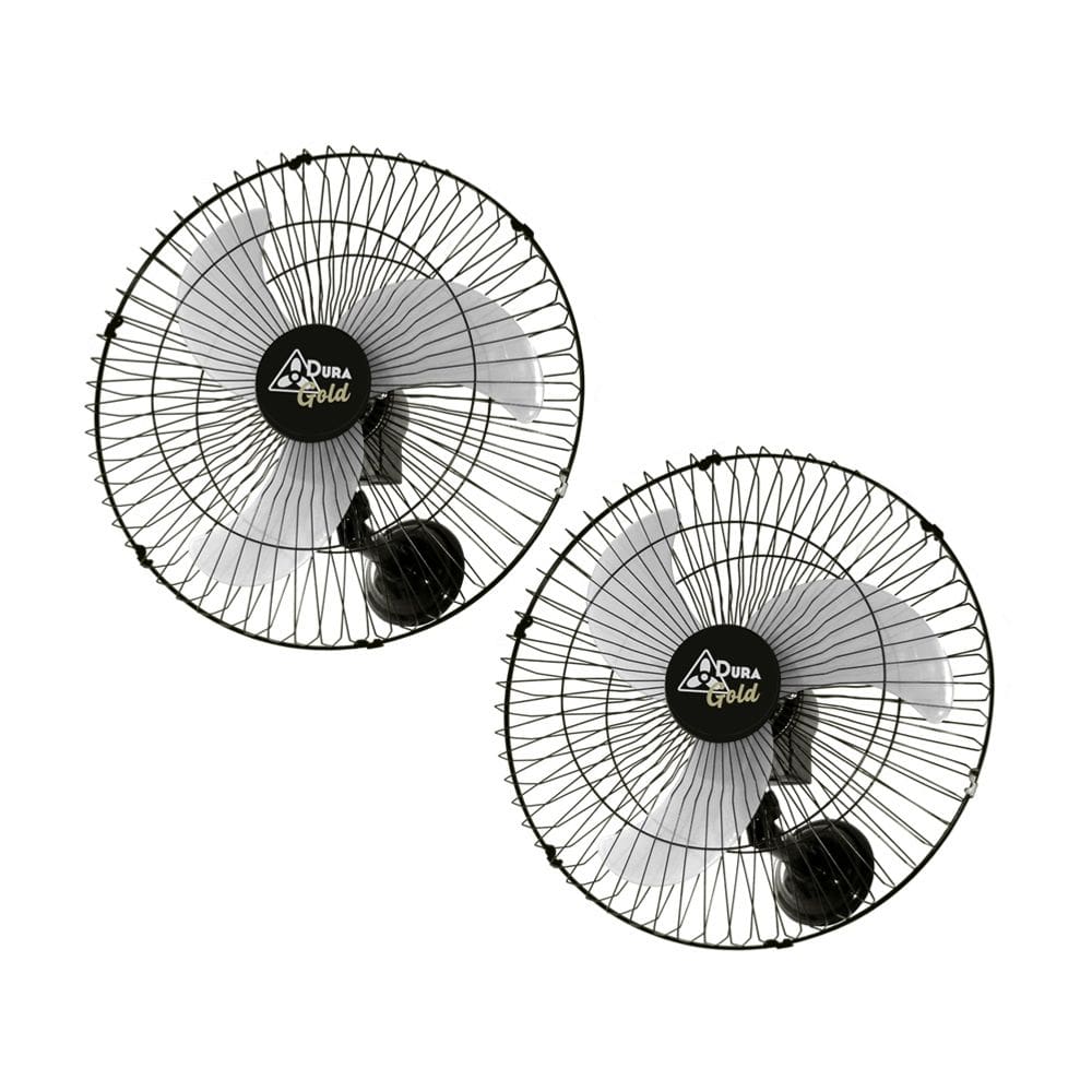 Kit 2 Ventiladores Oscilante De Parede 60 Cm Com 40 Fios Dura Gold 220W - Duralínea