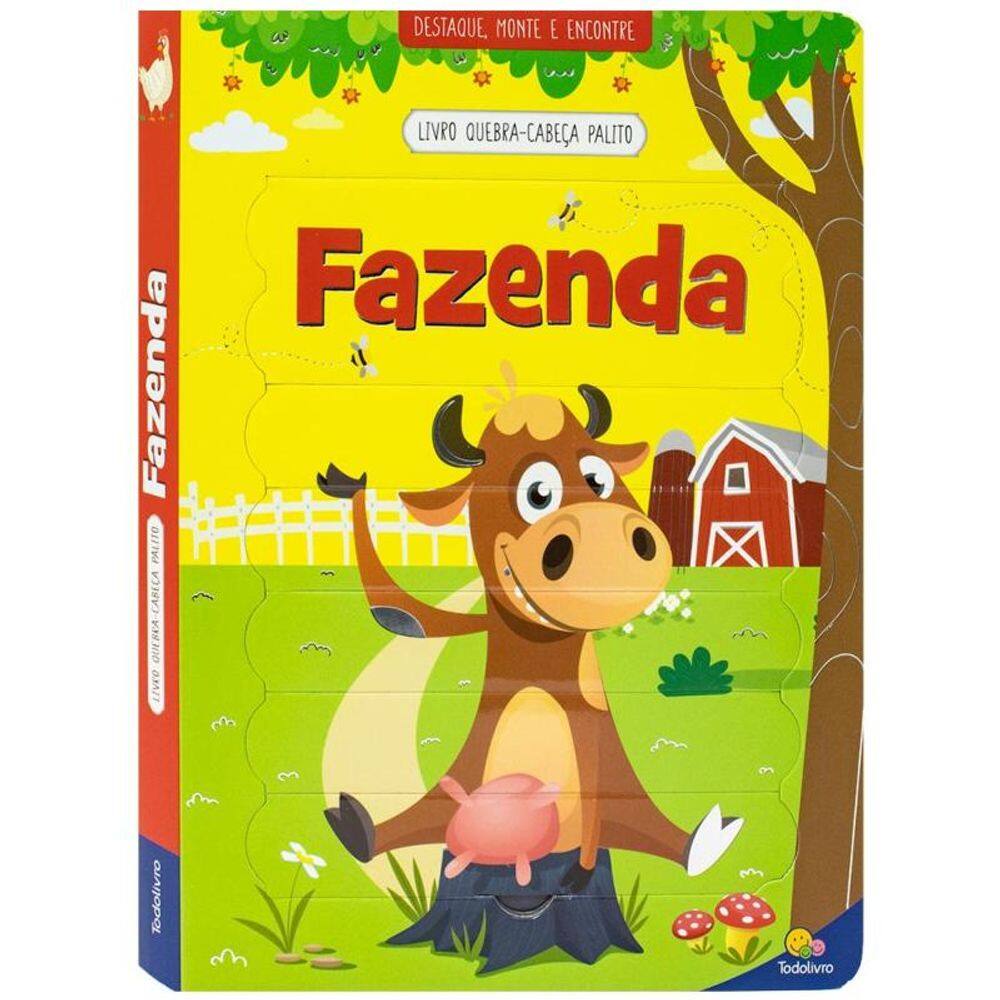 Livro Quebra-Cabeca Palito: Fazenda