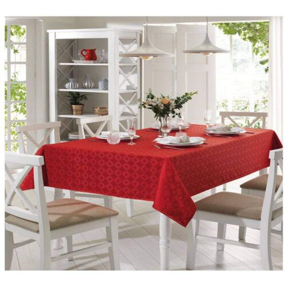 Toalha de mesa Dohler Requinte Jacquard 1,60mx1,60m vermelho