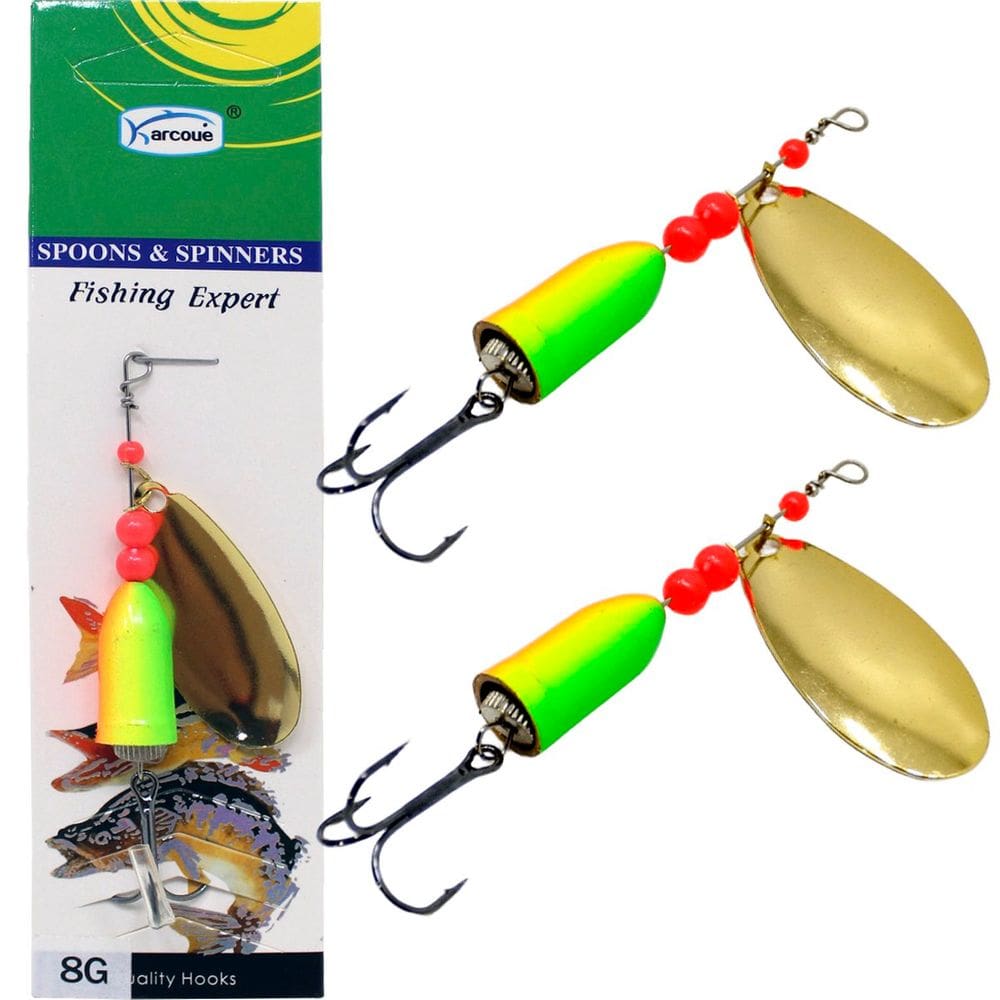 Kit 10 Isca Artificial Equipamento Pesca Anzóis Giratório 8g