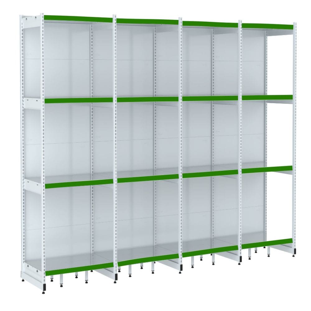 Rack Parede 202 Fit 60 Ate 4 Metros Branco 16 Bandeja Pe Ver