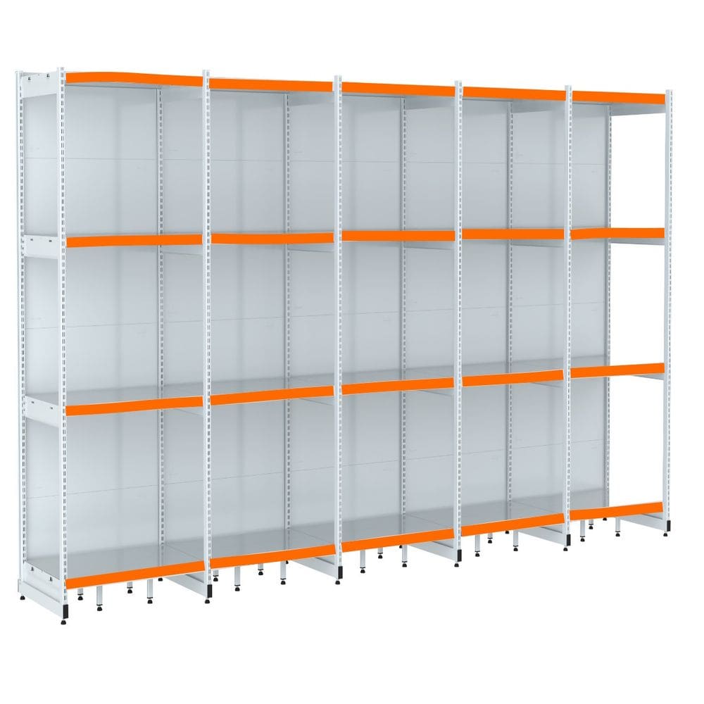 Rack Parede 202 Fit 60 Ate 5 Metros Branco 20 Bandeja Laranj