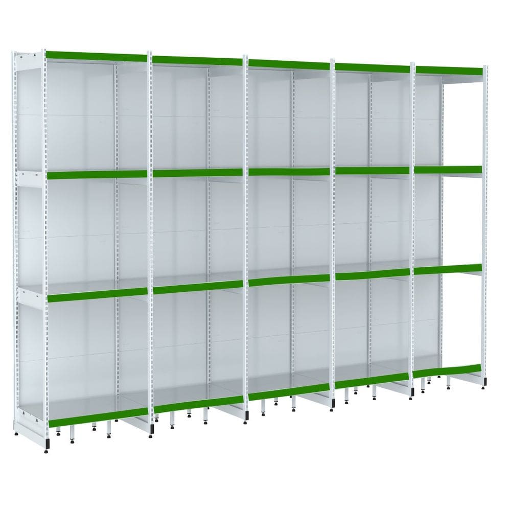 Rack Parede 202 Fit 60 Ate 5 Metros Branco 20 Bandeja Verde