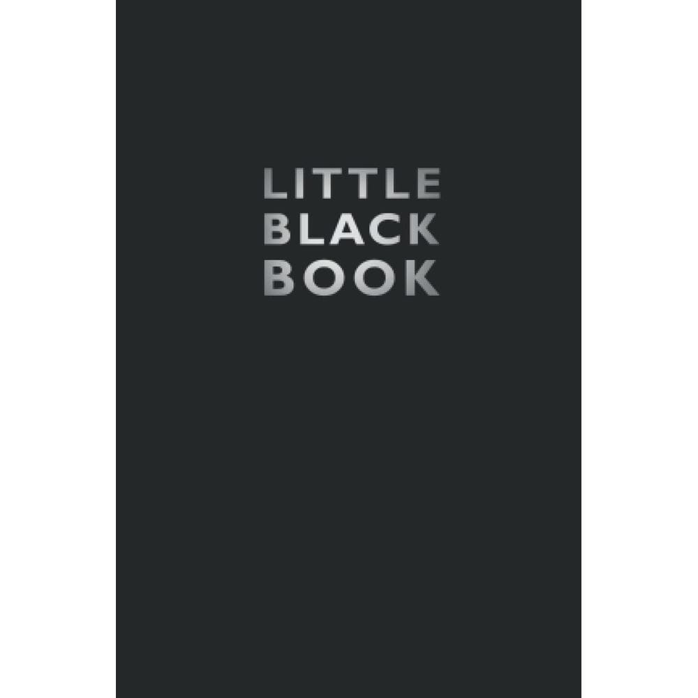 Caderno, pequeno livro preto e diário de endereços, tamanho de bolso