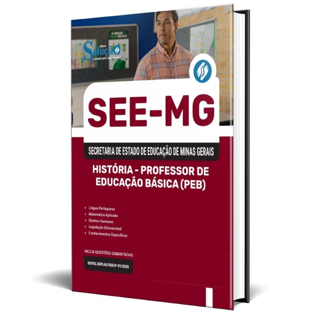Apostila See-Mg 2025 História Professor Educação Básica Peb