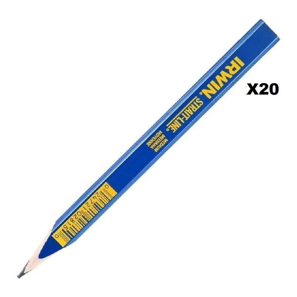 Kit Lápis Carpinteiro Marceneiro Profissional 20 Peças Irwin