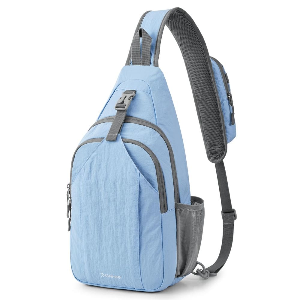 Sling Bag G4Free RFID Blocking Sling Mochila Sling azul claro