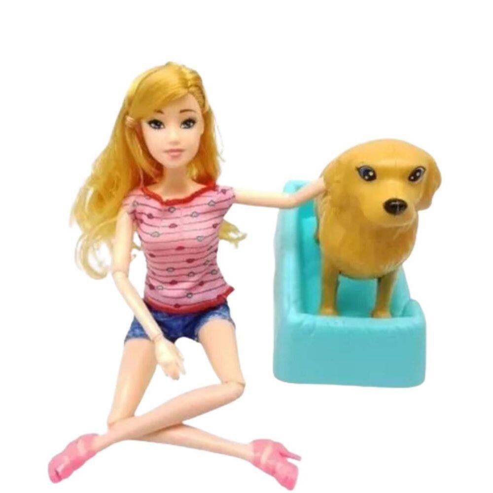 Linda Menininha Cachorrinho Criança Presente De Aniversário