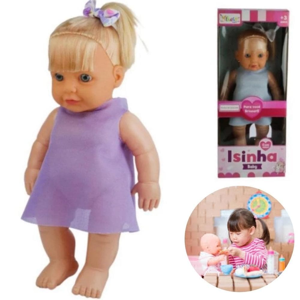 Adorável Brinquedo Isinha Baby Loira Criança Presente